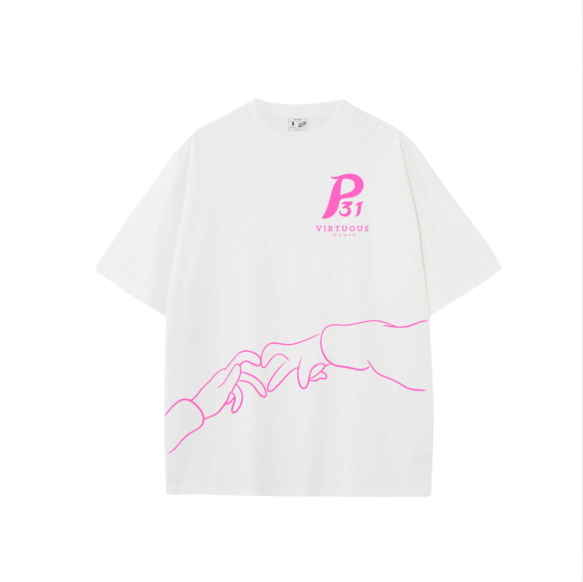 “VIRTUOUS WOMAN”-OVERSIZED WHITE TEE