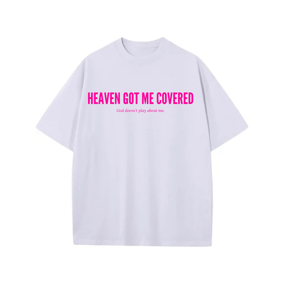 “COVERED BY GRACE”- OVERSIZED PURPLE TEE